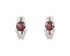 Color-change garnet and diamond earrings Color-change garnet and diamond earrings