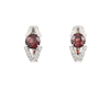 Color-change garnet and diamond earrings