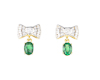 Garnet and diamond earrings