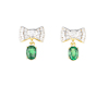 Garnet and diamond earrings Garnet and diamond earrings