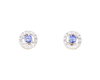 Blue sapphire and diamond earrings