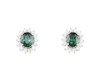 Tourmaline and cubic zirconia earrings