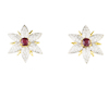 Ruby and cubic zirconia earrings Ruby and cubic zirconia earrings