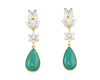 Emerald and diamond earrings