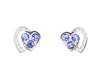 Blue sapphire and diamond earrings