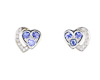 Blue sapphire and diamond earrings