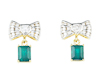 Emerald and diamond earrings