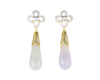 Jadeite (type-A) and diamond earrings Jadeite (type-A) and diamond earrings