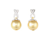 South sea pearl and diamond earrings