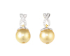 South sea pearl and diamond earrings South sea pearl and diamond earrings