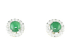 Jadeite (type-A) and diamond earrings Jadeite (type-A) and diamond earrings