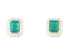 Emerald and diamond earrings