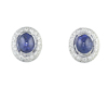 Blue sapphire and diamond earrings