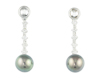 Pearl and diamond earrings