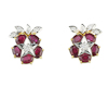 Ruby and diamond earrings