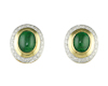 Jadeite (type-A) and diamond earrings Jadeite (type-A) and diamond earrings