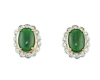 Jadeite (type-A) and diamond earrings Jadeite (type-A) and diamond earrings
