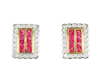 Spinel and diamond earrings Spinel and diamond earrings