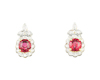 Ruby and diamond earrings