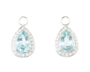 Aquamarine and diamond earrings