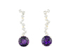 Amethyst and diamond earrings Amethyst and diamond earrings