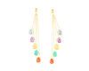 Mixed gem stones earrings