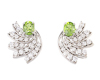 Peridot and cubic zirconia earrings