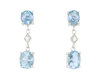 Aquamarine and diamond earrings Aquamarine and diamond earrings