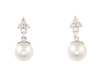 Pearl and diamond earrings Pearl and diamond earrings