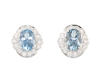 Aquamarine and diamond earrings Aquamarine and diamond earrings