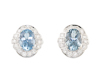 Aquamarine and diamond earrings