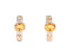 Citrine and sapphire earrings
