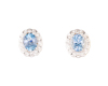 Aquamarine and diamond earrings