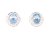 Aquamarine and diamond earrings