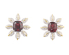 Spinel and diamond earrings Spinel and diamond earrings