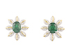 Tsavorite garnet and diamond earrings Tsavorite garnet and diamond earrings