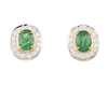 Tsavorite garnet and diamond earrings