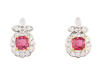 Spinel and diamond earrings Spinel and diamond earrings