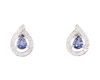 Blue sapphire and diamond earrings