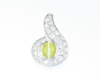 Chrysoberyl cat's eye and diamond pendant