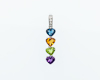 Mixed gem stones and diamond pendant Mixed gem stones and diamond pendant