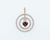 Garnet and diamond pendant Garnet and diamond pendant