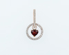 Garnet and diamond pendant