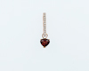 Garnet and diamond pendant