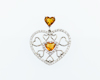 Citrine and diamond pendant