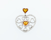 Citrine and diamond pendant Citrine and diamond pendant