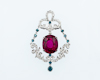 Rubellite and diamond pendant Rubellite and diamond pendant