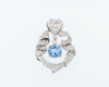 Aquamarine and diamond pendant Aquamarine and diamond pendant