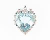 Aquamarine and diamond pendant