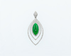Jadeite (type-A) and diamond pendant